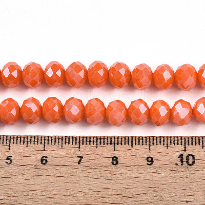 Electroplate Glass Beads Strands EGLA-A034-P8mm-A29-1