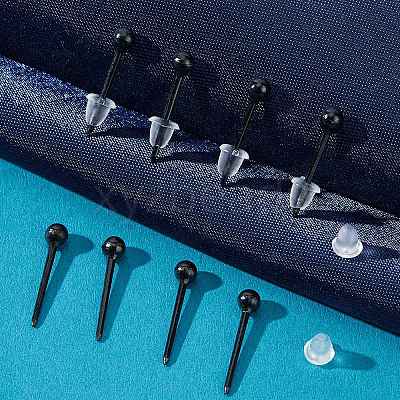500Pcs Eco-Friendly Plastic Stud Earring Findings KY-SP0001-01B-1