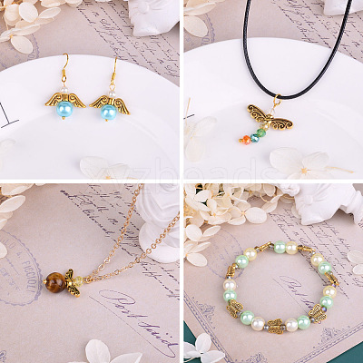 Tibetan Style Alloy Beads TIBEB-CD0001-04AG-1