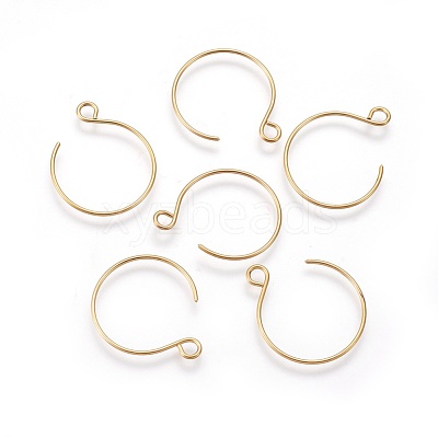Ion Plating(IP) 304 Stainless Steel Earring Hooks STAS-O119-10G-A-1