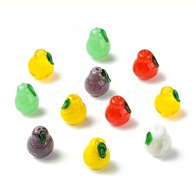 12Pcs 6 Colors Handmade Lampwork Beads LAMP-CJ0002-13-1