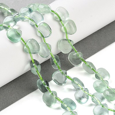 Natural Green Fluorite Beads Strands G-G116-A02-01-1