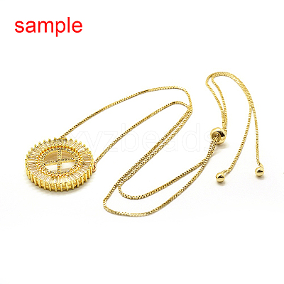 Brass Micro Pave Grade AAA Cubic Zirconia Pendants LS-ZIRC-G086-09P-NR-1