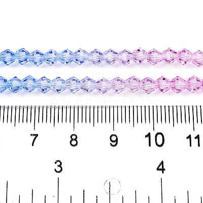 Gradient Color Baking Paint Glass Bead Strands X1-DGLA-A039-T4mm-A019-1