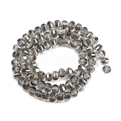 Electroplate Transparent Glass Beads Strands EGLA-B011-08A-PL02-1