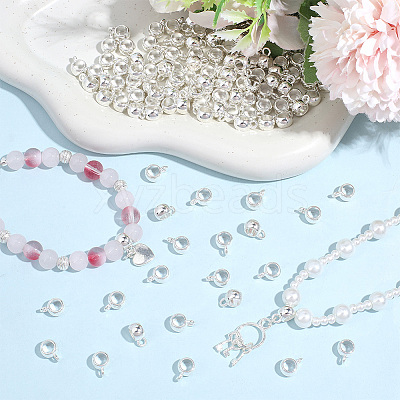 120Pcs Tibetan Style Alloy Rondelle Tube Bails FIND-PA0001-47S-1