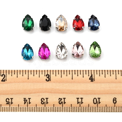 80Pcs 10 Colors Sew on Rhinestone RGLA-FS0001-17-1