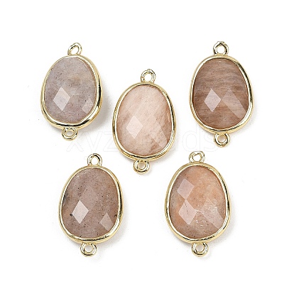 Natural & Synthetic Mixed Gemstone Faceted Connector Charms G-K347-11G-1