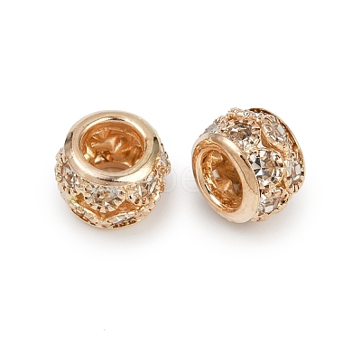 Brass Rhinestone Beads KK-U071-01KCG-1