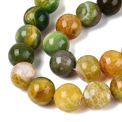 Natural Dragon Veins Agate Beads Strands G-Q606-42B-D02-1