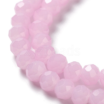 Baking Paint Imitation Jade Glass Bead Strands DGLA-A034-J6MM-A26-1