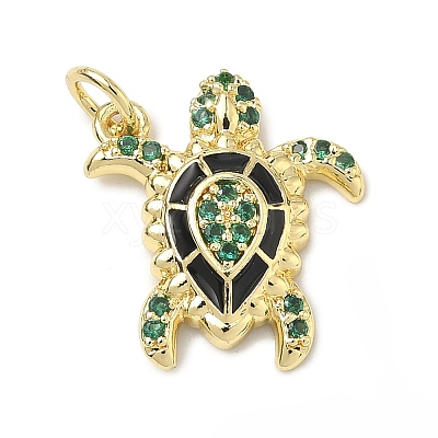 Brass Micro Pave Cubic Zirconia Pendants KK-H255-01A-G01-1