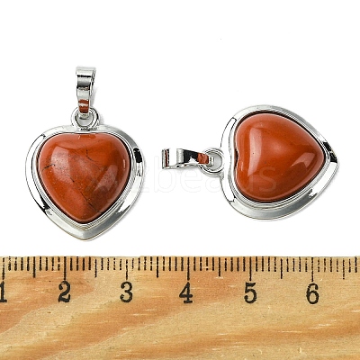 Natural Red Jasper Pendants G-C114-03P-21-1