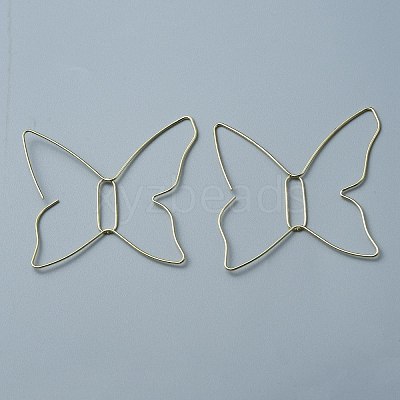 Special Iron Hollow Out Butterfly Dangle Earrings EJEW-WH0011-18G-1