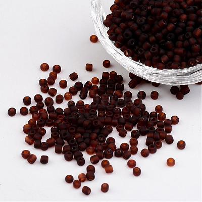 8/0 Frosted Round Glass Seed Beads X-SEED-A008-3mm-M13-1