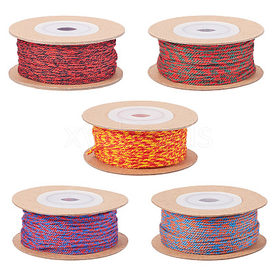 5 Rolls 5 Colors 20M 18-Ply Cotton Twisted Cord OCOR-TA0003-64B-1