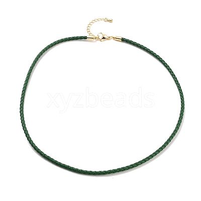 Braided Round Imitation Leather Bracelets Making BJEW-H610-01G-16-1