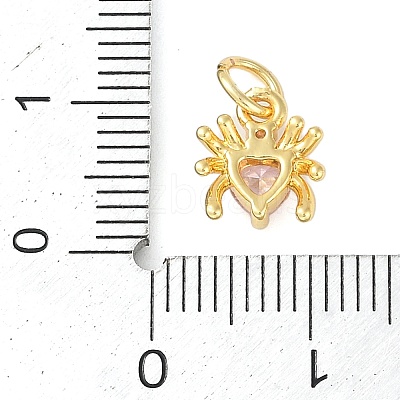 Brass Micro Pave Cubic Zirconia Pendants KK-S390-03G-01-1