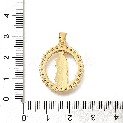 Rack Plating Brass with Cubic Zirconia Pendants KK-Z086-33G-11-1