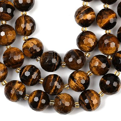 Natural Tiger Eye Beads Strands G-C249-A19-16mm-1