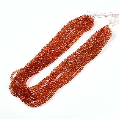 Baking Paint Transparent Glass Beads Strands DGLA-A035-T6mm-A04-1