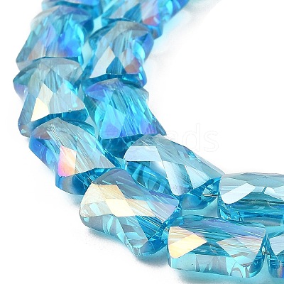 AB Color Plated Transparent Glass Beads Strands EGLA-P051-06A-A10-1