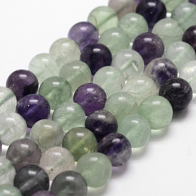 Natural Fluorite Bead Strands X-G-D840-56-6mm-AB-1