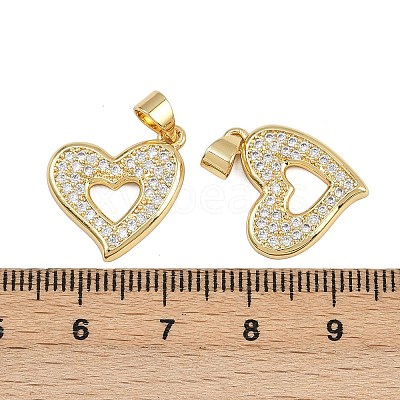 Brass Micro Pave Cubic Zirconia Pendants ZIRC-I367-12G-11-1