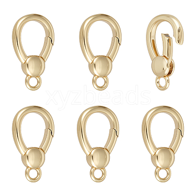 6Pcs Brass Spring Gate Rings KK-PH0012-70-1