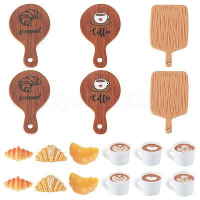 36Pcs 9 Styles Coffe Theme Doll Miniatures Sets DJEW-TA0001-50-1