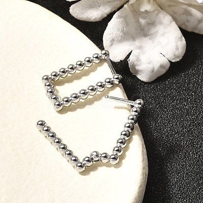 304 Stainless Steel Hoop Earrings for Women EJEW-M068-08A-P-1