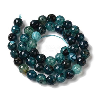 Dyed & Heated Natural Dragon Veins Agate Beads Strands X-G-P539-A01-28-1