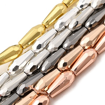 Electroplate Glass Beads Strands EGLA-F166-09-1