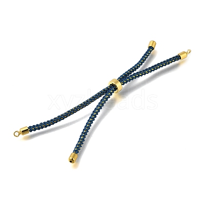 Braided Cotton Cord Slider Bracelet Making MAK-R001-01G-29-1