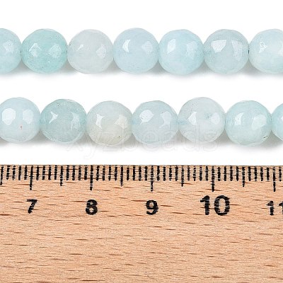 Natural White Jade Bead Strands G-R346-6mm-17-1
