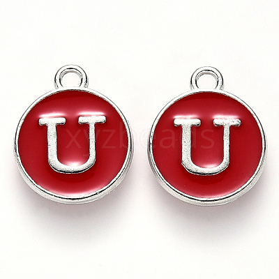 Platinum Plated Alloy Enamel Charms LS-X-ENAM-S118-03U-P-1