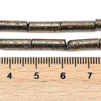 Electroplated Natural Lava Rock Beads Strands G-K388-03B-07-1