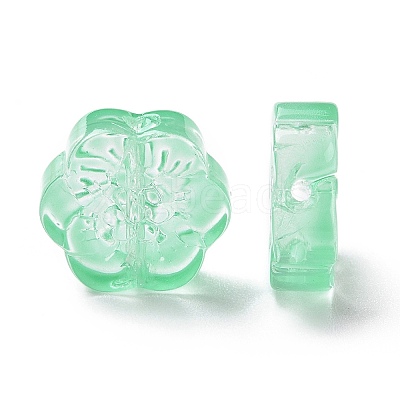 Transparent Spray Painted Glass Beads GLAA-I050-02C-1