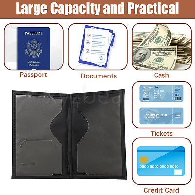 2Pcs 2 Colors PU Leather Passport Cover OFST-CL0001-10C-1