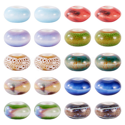 20Pcs Handmade Porcelain Beads PORC-TA0001-31-1