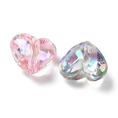 UV Plating Transparent Acrylic Beads OACR-D038-02B-1
