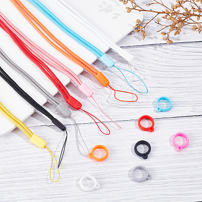 16 Sets 8 Colors Portable Electronic Cigarette Anti-Lost Necklace Lanyard AJEW-GF0006-18-1