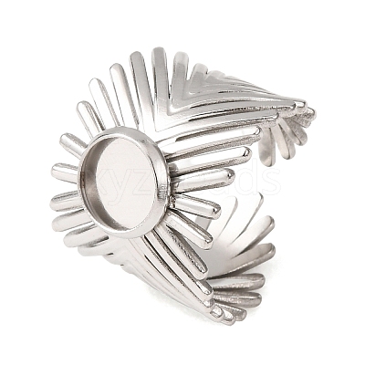 V-Shaped 304 Stainless Steel Cuff Ring Components SA-CBAC0DF-01A-P-1