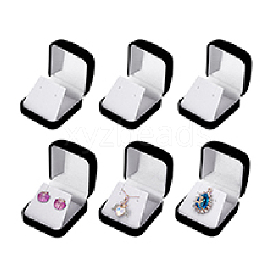 Flocking Jewelry Pendant Storage Boxes CON-WH0089-181C-1