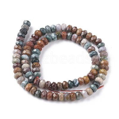 Natural Ocean Jasper Beads Strands G-F668-01-A-1