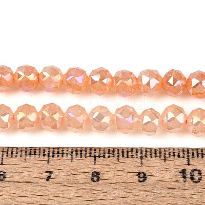 Anti-Tarnish Electroplate Glass Beads Strands GLAA-N064-6mm-05-1