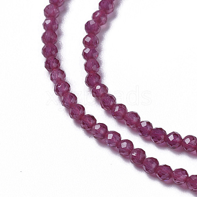 Lab Grown Red Corundum Beads Strands X-G-F596-11-2mm-1-1