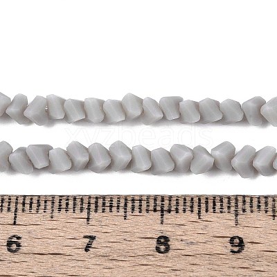 Frosted Opaque Glass Beads Strands GLAA-N017-4mm-21-1