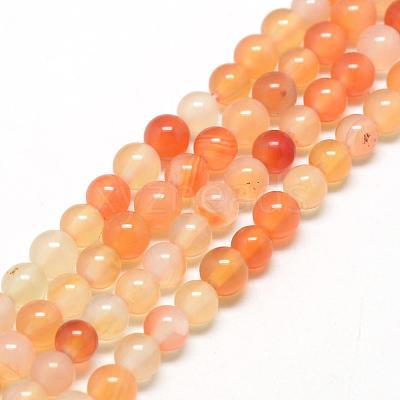 Natural Carnelian Beads Strands G-Q462-6mm-45-1