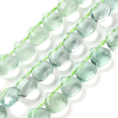 Natural Green Fluorite Beads Strands G-G116-A02-01-1